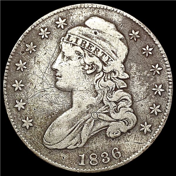 1836 Capped Bust Half Dollar LIGHTLY CIRCULATED