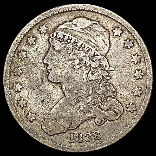 1838 Capped Bust Quarter NICELY CIRCULATED