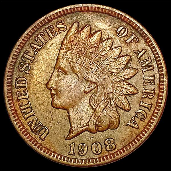 1908 Indian Head Cent NEARLY UNCIRCULATED