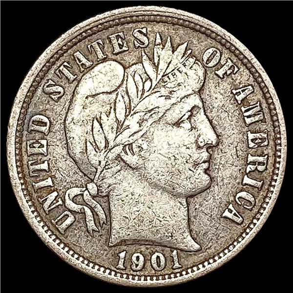 1901-O Barber Dime LIGHTLY CIRCULATED