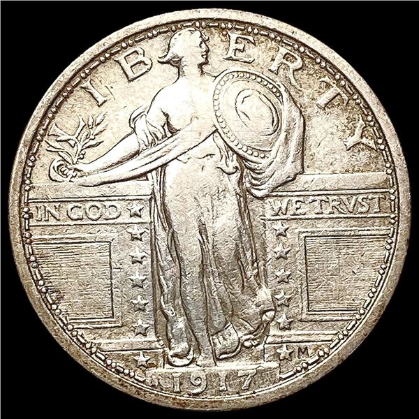 1917 T1 Standing Liberty Quarter NEARLY UNCIRCULATED