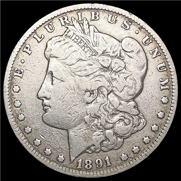1891-CC Morgan Silver Dollar LIGHTLY CIRCULATED