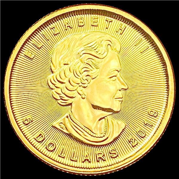 2019 1/10oz Gold Canada $5 CHOICE PROOF