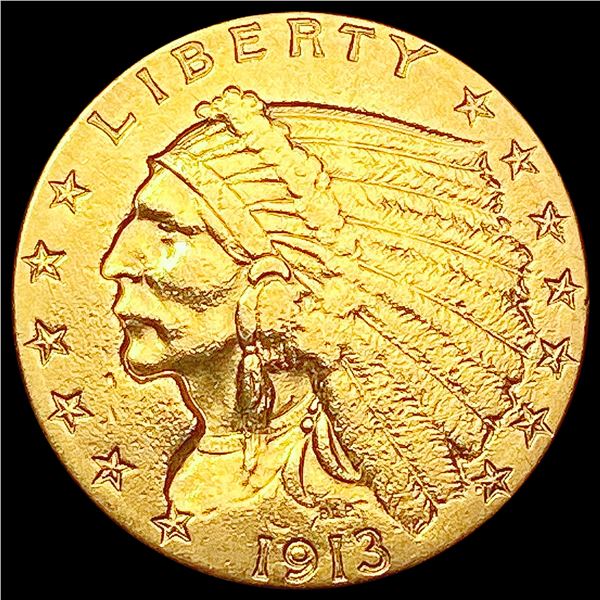 1913 $2.50 Gold Quarter Eagle CHOICE AU