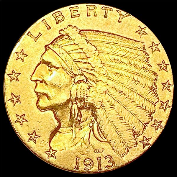 1913 $2.50 Gold Quarter Eagle CHOICE AU