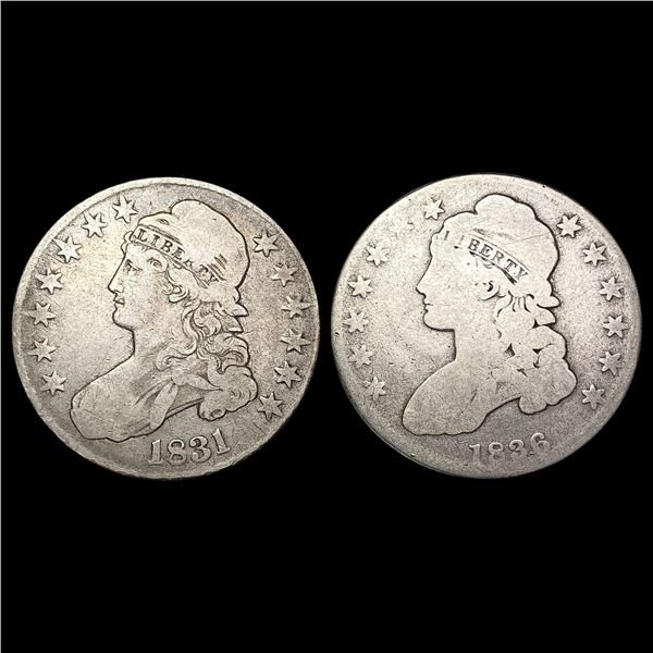[2] 1831&1836 Capped Bust Half Dollar LIGHTLY CIRCULATED