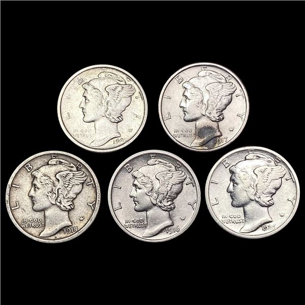 [5] 1916-1926-D Mercury Dime HIGH GRADE
