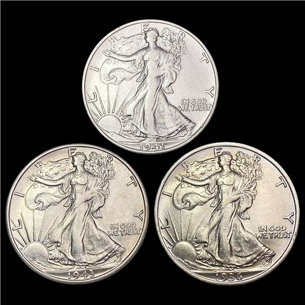 [3] 1936-1944-S Walking Liberty Half Dollar HIGH GRADE