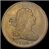 Image 1 : 1806 Sm.6 No Stems Draped Bust Half Cent NEARLY UNCIRCULATED
