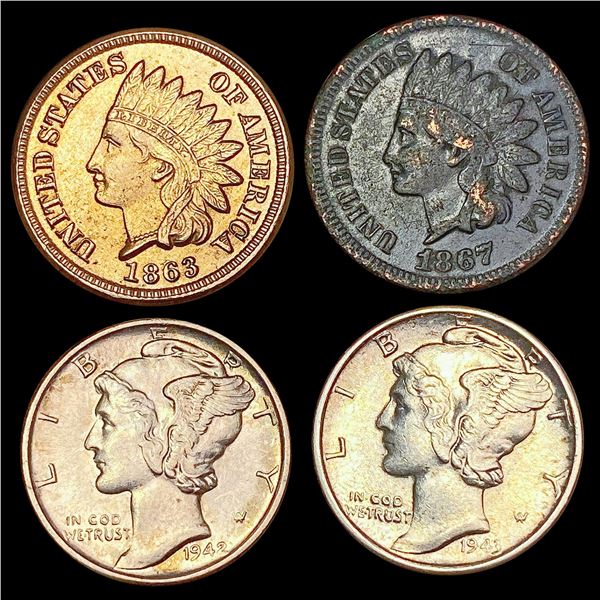 [4] 1863-1943-D Various U.S. Coinage HIGH GRADE