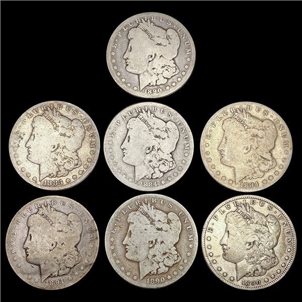 [7] 1883-CC-1891-CC Morgan Silver Dollar LIGHTLY CIRCULATED