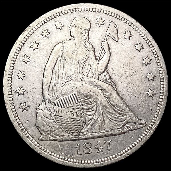 1847 Seated Liberty Dollar CLOSELY UNCIRCULATED