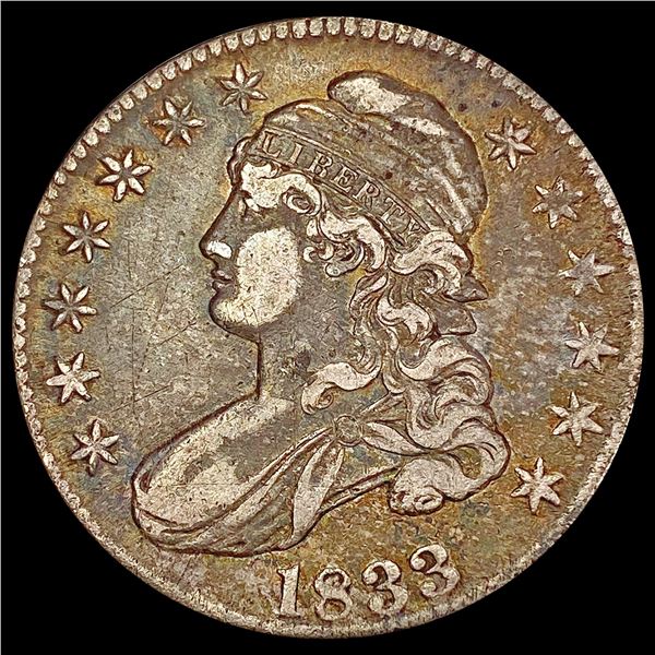 1833 Capped Bust Half Dollar NEARLY UNCIRCULATED