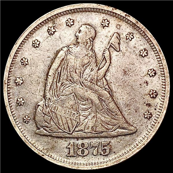 1875 Twenty Cent Piece NEARLY UNCIRCULATED