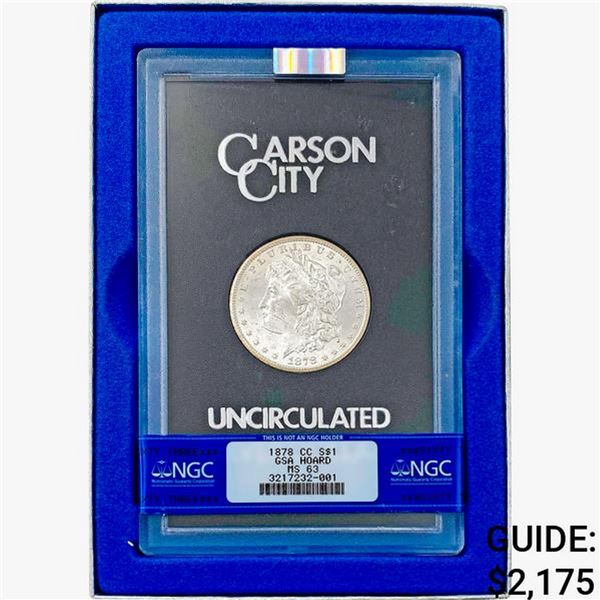 1878-CC Morgan Silver Dollar NGC MS63 GSA