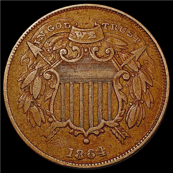 1864 Small Motto Two Cent Piece CLOSELY UNCIRCULATED