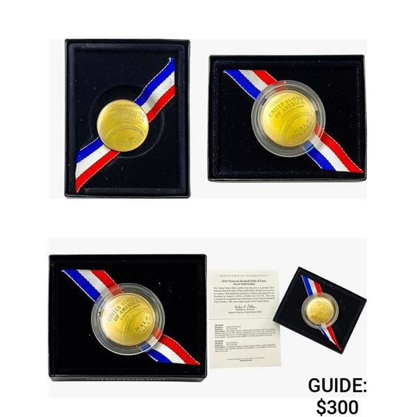 2014 Baseball HOF Clad Half Dollars [3 Coins]