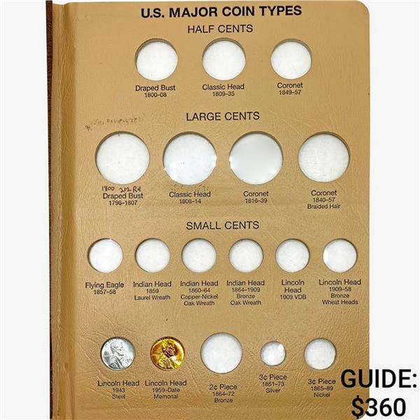 1880-2001 BU US Type Collection [18 Coins]