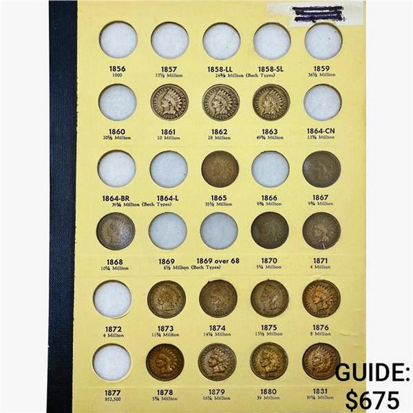 1861-1908 Indian Head Cent Collection [38 Coins]