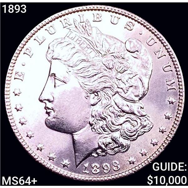 1893 Morgan Silver Dollar CHOICE BU+