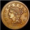 Image 1 : 1857 Sm Date Braided Hair Large Cent CLOSELY UNCIRCULATED
