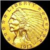 Image 1 : 1913 $2.50 Gold Quarter Eagle CLOSELY UNCIRCULATED