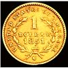 Image 2 : 1851-C Rare Gold Dollar CHOICE AU