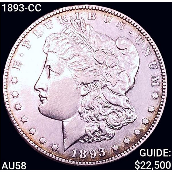 1893-CC Morgan Silver Dollar CHOICE AU