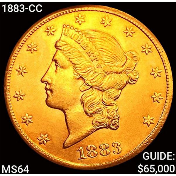 1883-CC $20 Gold Double Eagle CHOICE BU