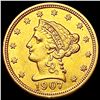 Image 1 : 1907 $2.50 Gold Quarter Eagle UNCIRCULATED