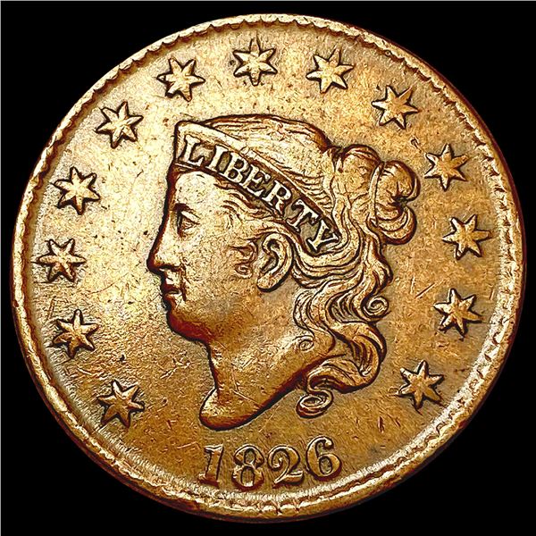 1826 Coronet Head Large Cent LIGHTLY CIRCULATED