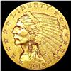 Image 1 : 1913 $2.50 Gold Quarter Eagle CLOSELY UNCIRCULATED