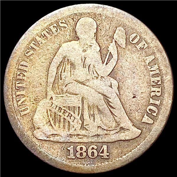 1864-S Seated Liberty Dime NICELY CIRCULATED