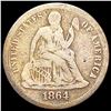 Image 1 : 1864-S Seated Liberty Dime NICELY CIRCULATED