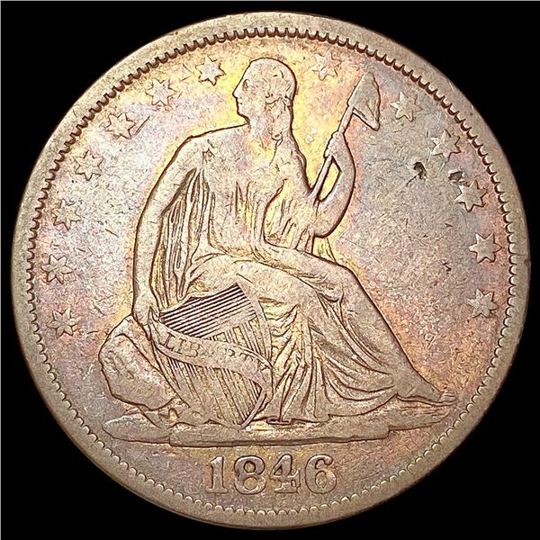1846-O Seated Liberty Half Dollar LIGHTLY CIRCULATED