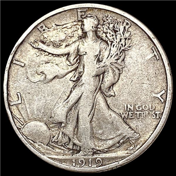 1919-S Walking Liberty Half Dollar LIGHTLY CIRCULATED