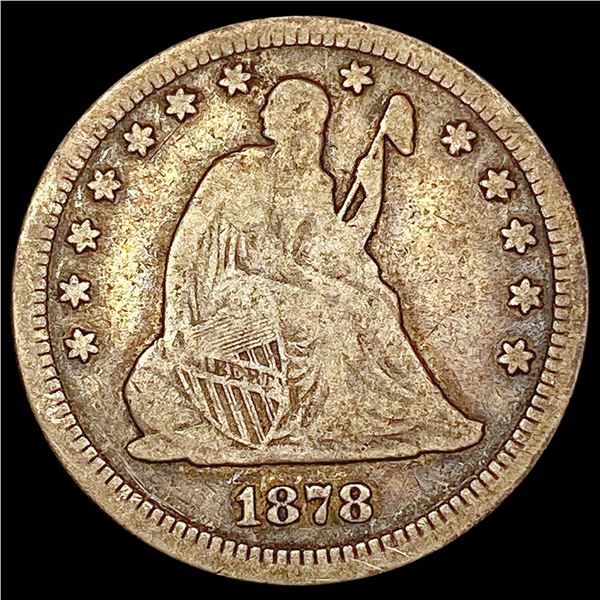 1878-CC Seated Liberty Quarter LIGHTLY CIRCULATED