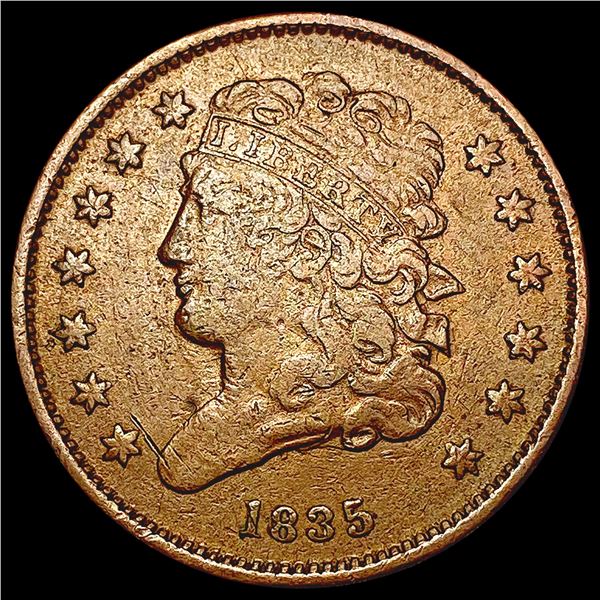 1835 Classic Head Half Cent CLOSELY UNCIRCULATED