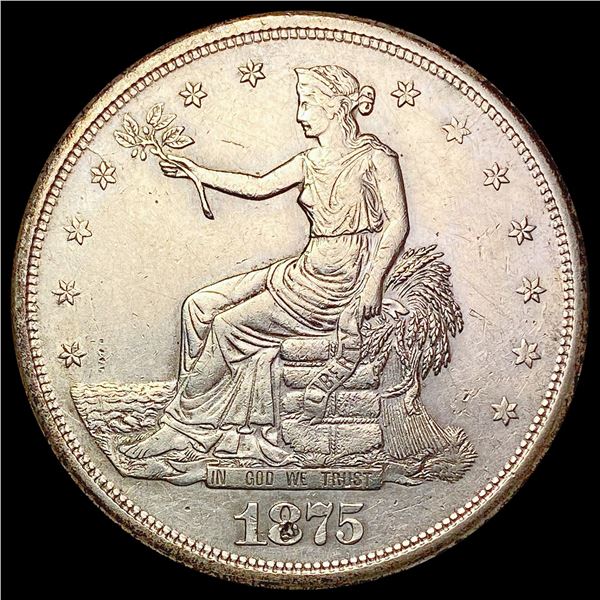 1875-S Silver Trade Dollar CLOSELY UNCIRCULATED