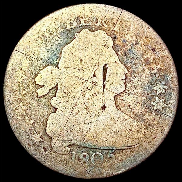 1805 4 Berries Draped Bust Dime NICELY CIRCULATED