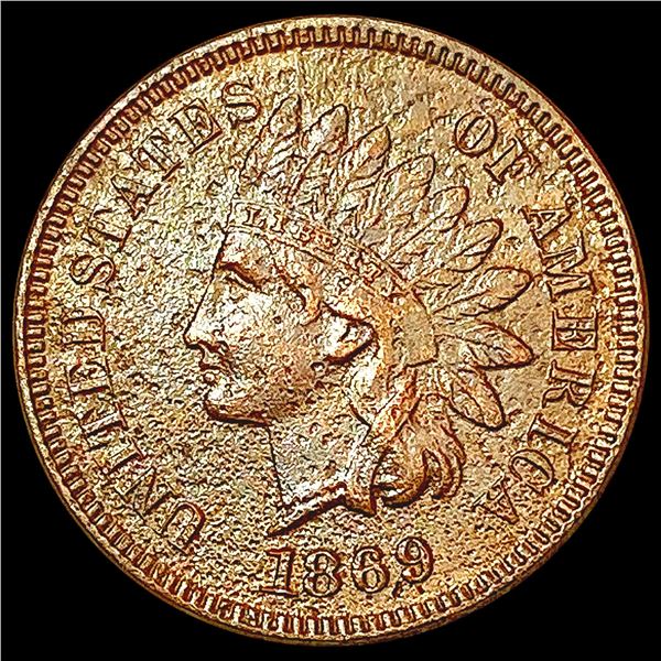 1869 Indian Head Cent NEARLY UNCIRCULATED