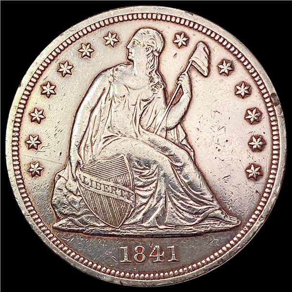 1841 Seated Liberty Dollar CLOSELY UNCIRCULATED