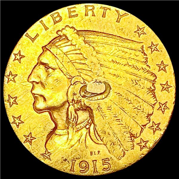 1915 $2.50 Gold Quarter Eagle NEARLY UNCIRCULATED