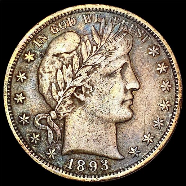 1893 Barber Half Dollar LIGHTLY CIRCULATED