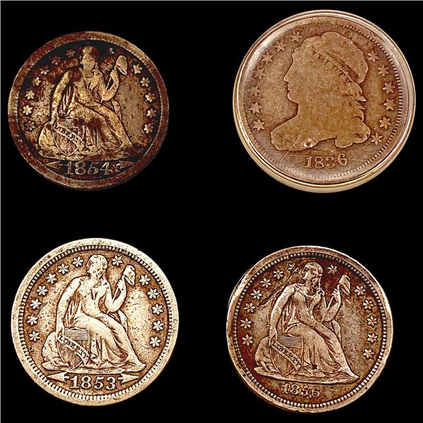 [4] 1836-1856 Capped Bust and Seated Dimes HIGH GRADE