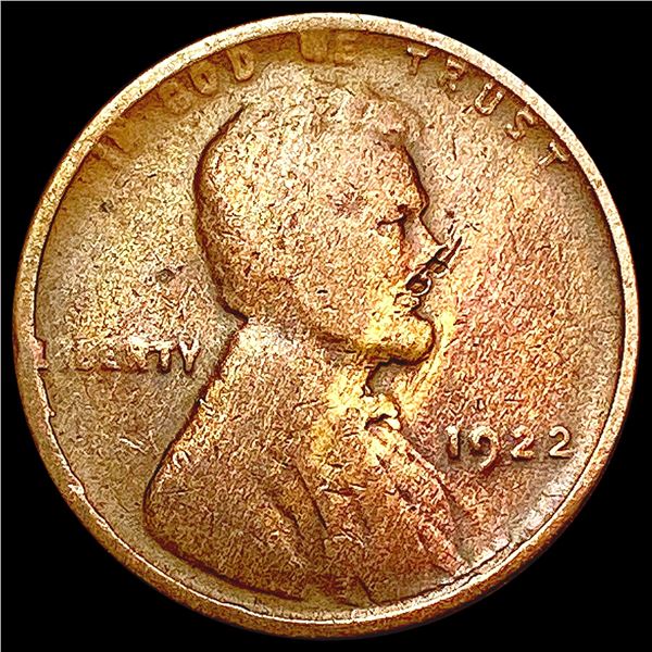 1922 No D Strong Reverse Wheat Cent NICELY CIRCULATED