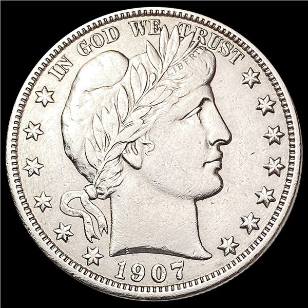 1907 Barber Half Dollar CLOSELY UNCIRCULATED