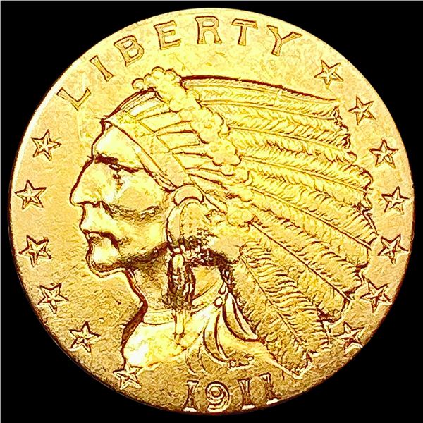 1911 $2.50 Gold Quarter Eagle CLOSELY UNCIRCULATED