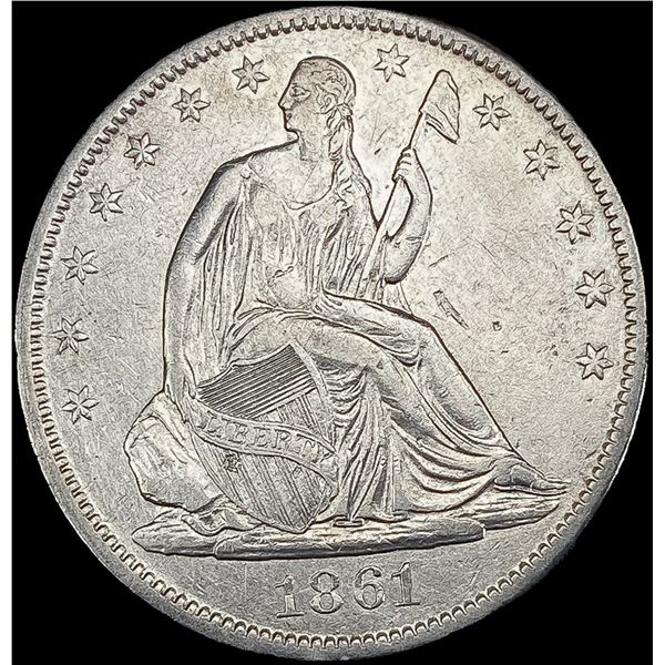 1861-O Seated Liberty Half Dollar NEARLY UNCIRCULATED