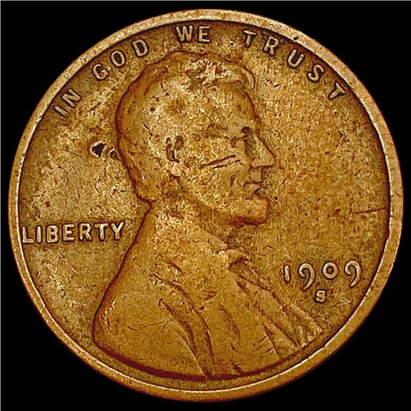 1909-S VDB Wheat Cent NICELY CIRCULATED